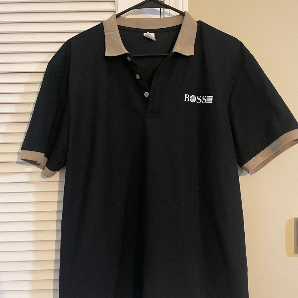 Boss Black Polo with Cream Details